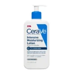 CeraVe Intensive Moisturizing Lotion white pump bottle with a blue and white pump collar.