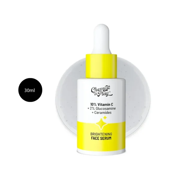 Chemist at Play 10% Vitamin C Serum for Glowing & Bright Skin 30ml dropper bottle.