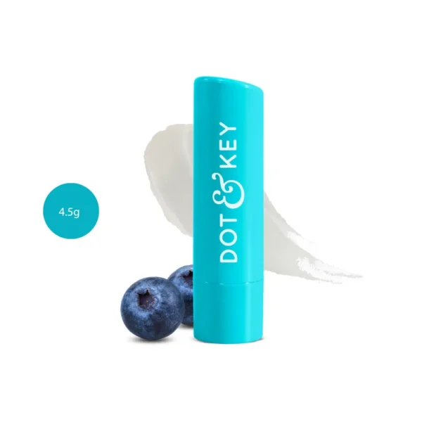 DOT & KEY Barrier Repair Hydrating Lip Balm SPF 50+ #Blueberry Bliss 4.5g tube.