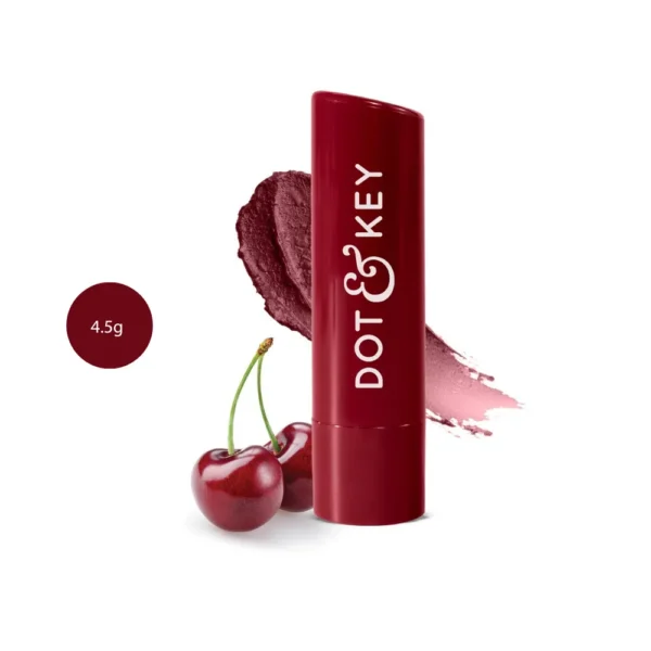 DOT & KEY Barrier Repair Hydrating Lip Balm SPF 50+ #Cherry Crimson 4.5g tube.