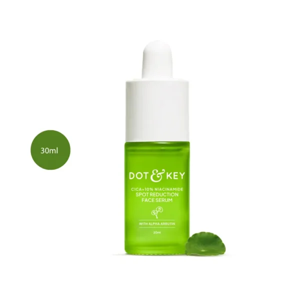 DOT & KEY Cica + 10% Niacinamide Spot Reduction Face Serum 30ml green bottle.