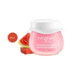 DOT & KEY Watermelon Fresh Matte Moisturizer 60ml pink jar next to watermelon slices.