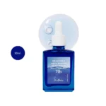 Dr. Althea Aqua Marine Deep Serum 30ml blue dropper bottle with gel swatch.