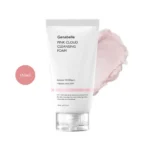 Genabelle Pink Cloud Cleansing Foam 150ml tube with pink textured cream accents.