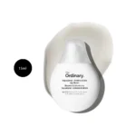 The Ordinary Squalane + Amino Acids Lip Balm 15ml teardrop tube against a white balm swipe.
