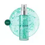 Anua PDRN Hyaluronic Acid Hydrating Capsule Mist 100ml spray bottle against a teal capsule gel splash.