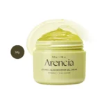 Arencia Vitamin C Glow Booster Gel Cream 50g pale yellow jar filled with translucent yellow gel.