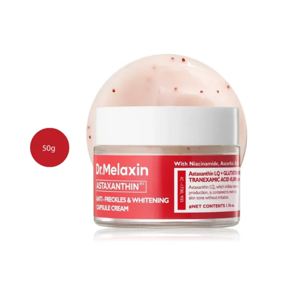 Dr. Melaxin TX Astaxanthin Anti-Dark Spot & Brightening Capsule Cream 50g glass jar.