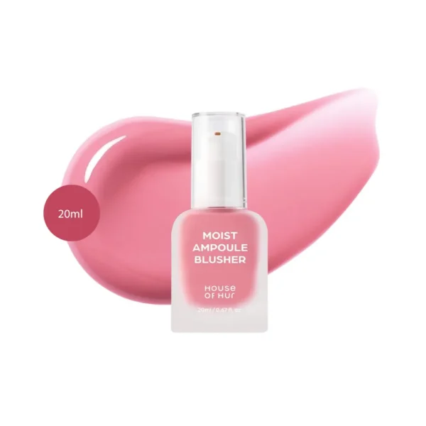 HOUSE OF HUR Moist Ampoule Blusher #6 Cherry Blossom 20ml frosted bottle.