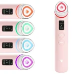 medicube AGE-R Booster Pro EX Device (Pink) matte wand showing multi-color LED light modes.