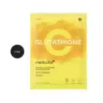 medicube Deep Vita C Glutathione Brightening Mask 27ml sheet mask package in bright yellow.