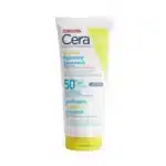 CeraVe Invisible Hydrating Sunscreen SPF 50+ white tube with yellow cap.