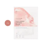 medicube Collagen Lifting Sheet Mask 27g white sheet mask sachet with pink liquid splash detail.