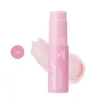 medicube PDRN Pink Collagen Volume Multi Balm 10g pink stick with balm swatch behind.