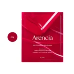 Arencia Red Collagen Jello Mask 25g single sheet mask pouch in vibrant red.