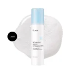 iUNIK Beta-Glucan Barrier Ampoule Cleanser 120ml white bottle with light blue cap over gel smear.