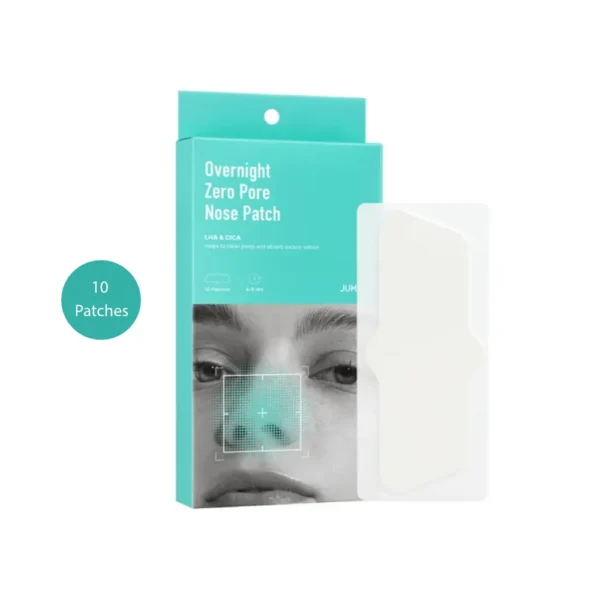 JUMISO Overnight Zero Pore Nose Patch turquoise packaging box with nose patch sheet.