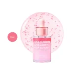 Purito Multi PDRN Collagen EGF Serum 30ml pink dropper bottle against pink textured backdrop.