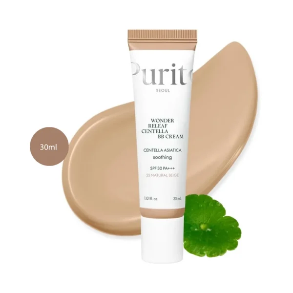 Purito Wonder Releaf Centella BB Cream #23 Natural Beige 30ml tube.
