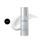 REJURAN Refreshing Emulsion 45ml silver bottle over white cream streak backdrop.