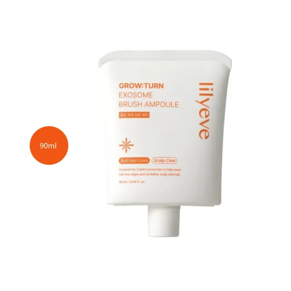 lilyeve Grow Turn Exosome Brush Ampoule Refill Only 90ml white refill squeeze tube.