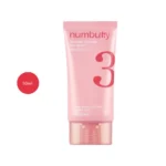 numbuzin No.3 No Filter Tone-Up Sun Serum #02 Glow 50ml pink tube with translucent pink cap.